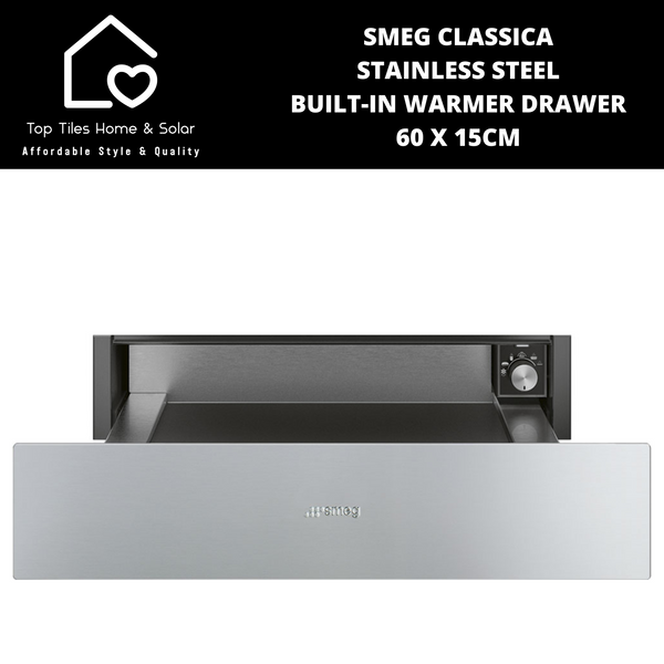 Smeg Classica Stainless Steel Built-In Warmer Drawer - 60 x 15cm