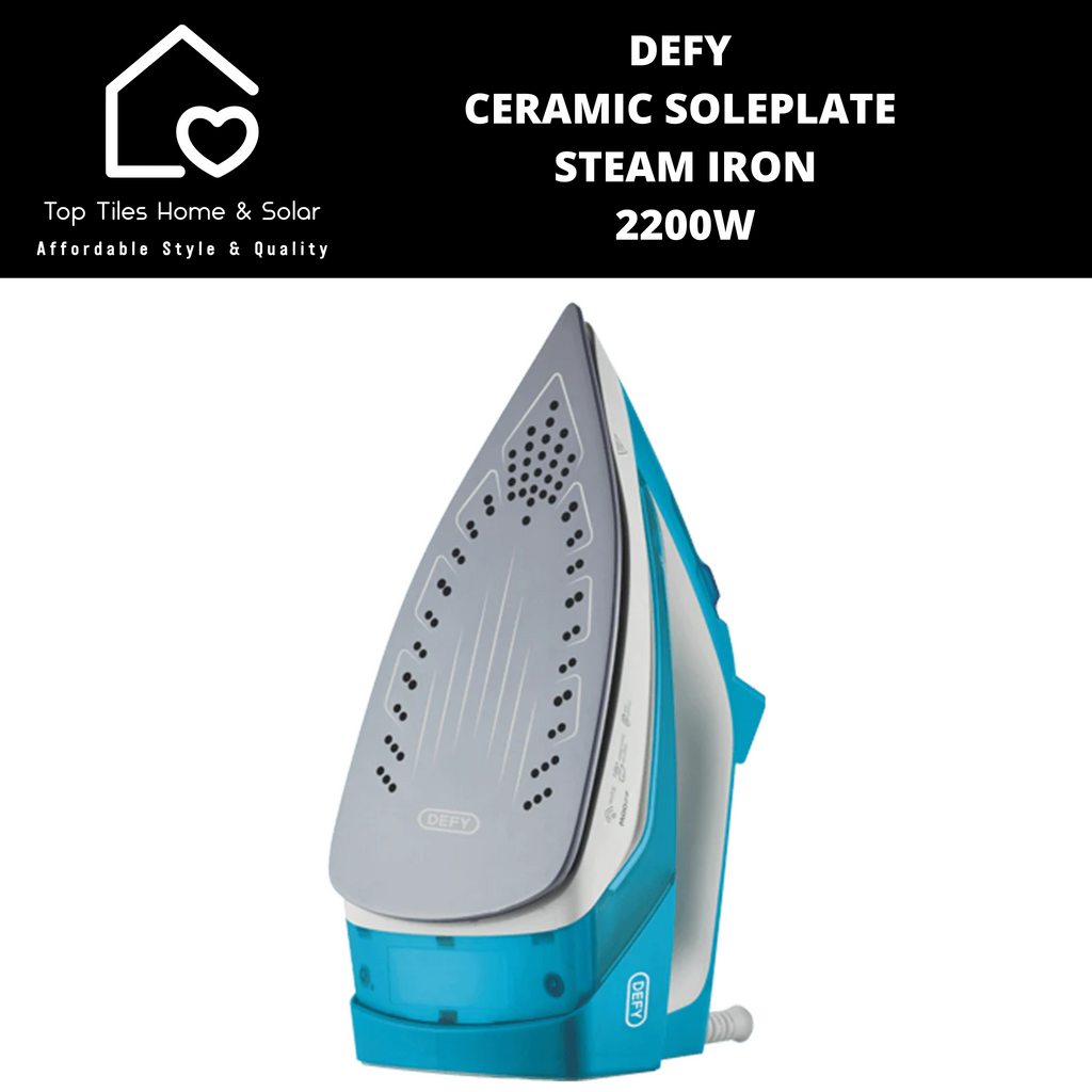 Defy Ceramic Soleplate Steam Iron 2200W SI3122GW Top Tiles