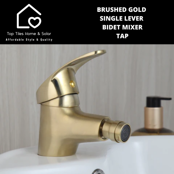 Brushed Gold Single Lever Bidet Mixer Tap