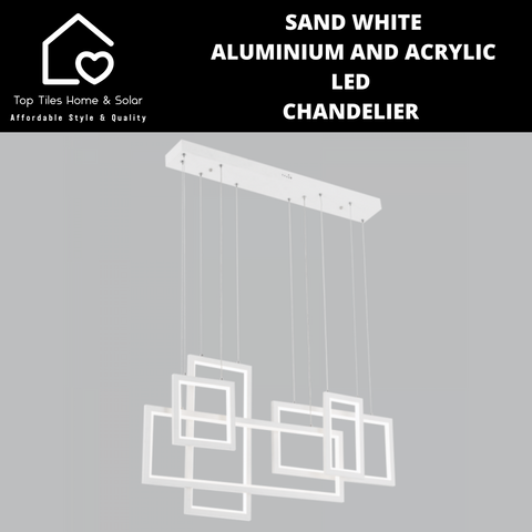 Sand White Aluminium and Acrylic LED Chandelier