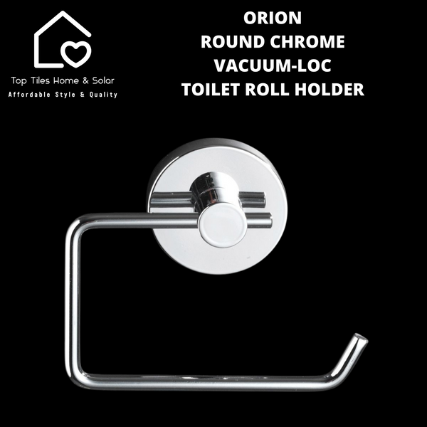 Orion Round Chrome Vacuum-Loc Toilet Roll Holder