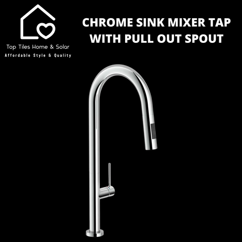 Chrome Sink Mixer Tap With Pull Out Spout