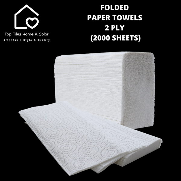 Folded Paper Towels 2 Ply (2000 Sheets)