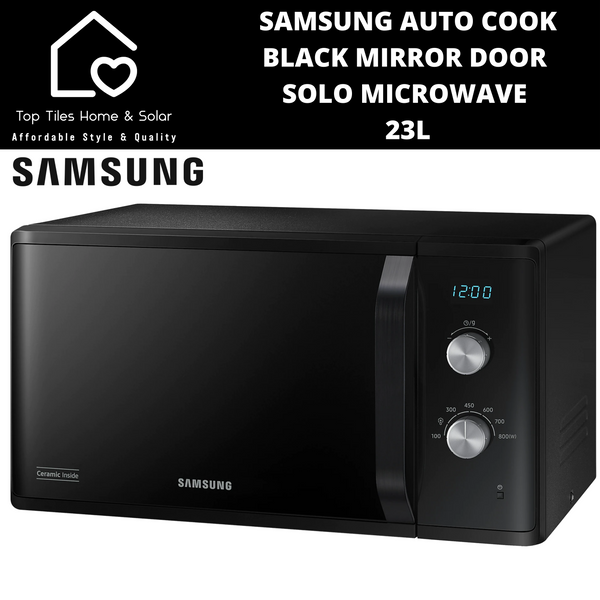 Samsung Auto Cook Black Mirror Door Solo Microwave - 23L