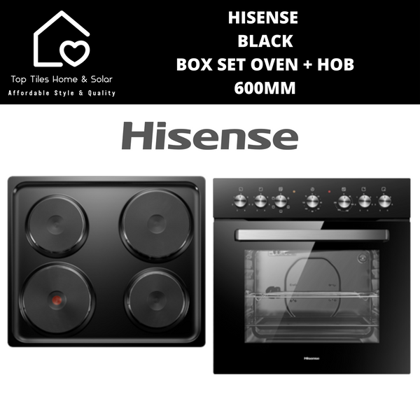 Hisense Black Undercounter Box Set Oven + Hob - 600mm