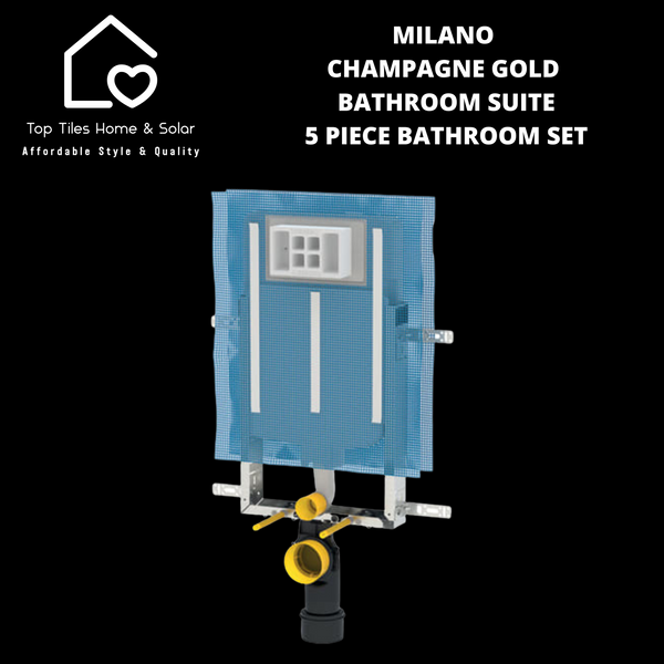 Milano Champagne Gold Bathroom Suite - 5 Piece Bathroom Set
