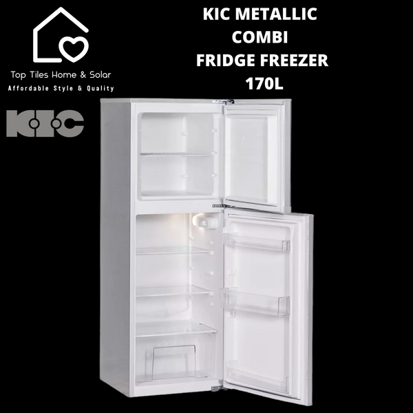 KIC Metallic Combi Fridge Freezer - 170L