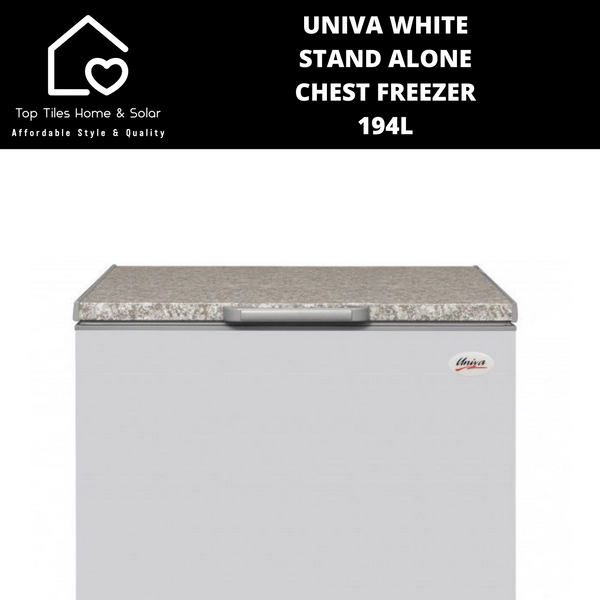 Univa White Stand Alone Chest Freezer - 194L