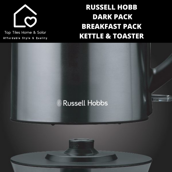 Russell Hobbs Dark Pack Breakfast Pack - Kettle & Toaster