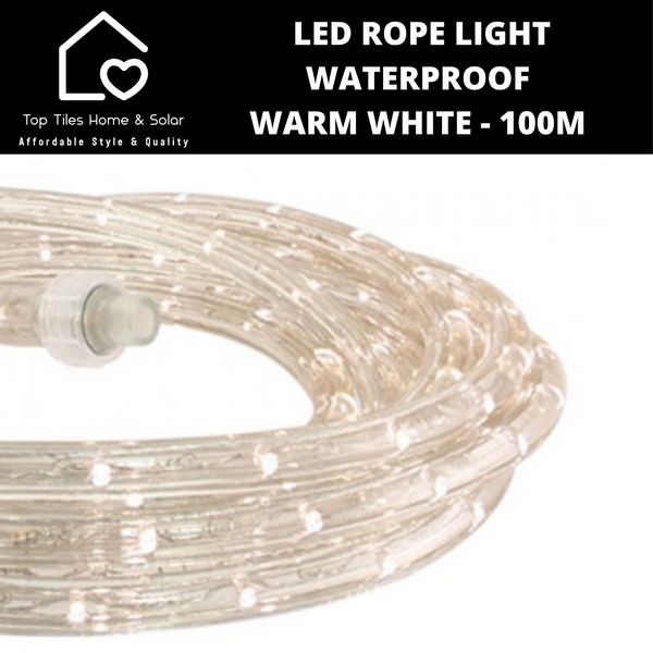 LED Rope Light Waterproof Warm White - 100m