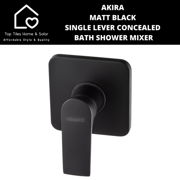 Akira Matt Black Single Lever Concealed Bath Shower Mixer