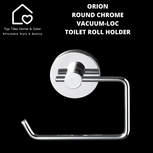 Orion Round Chrome Vacuum-Loc Toilet Roll Holder