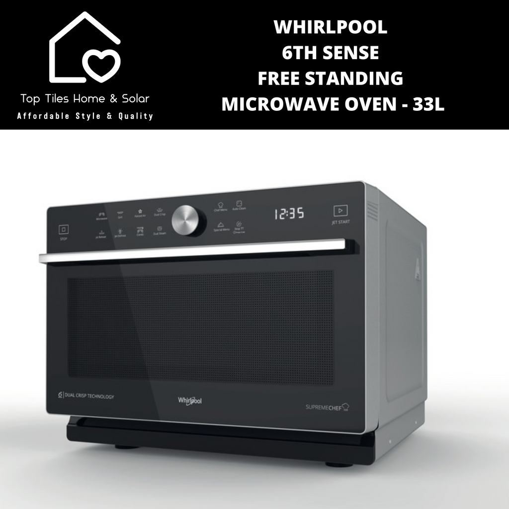 Whirlpool 6th Sense Free Standing Microwave Oven 33L Top Tiles