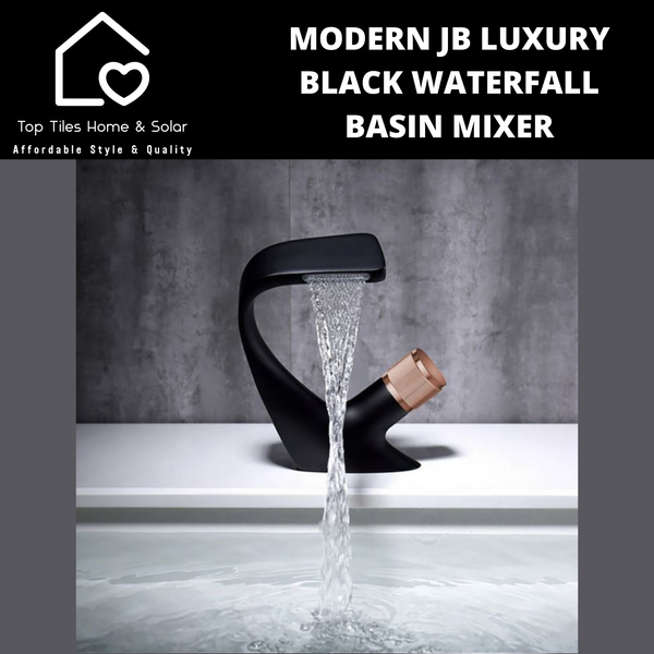 Modern JB Luxury Black Waterfall Basin Mixer