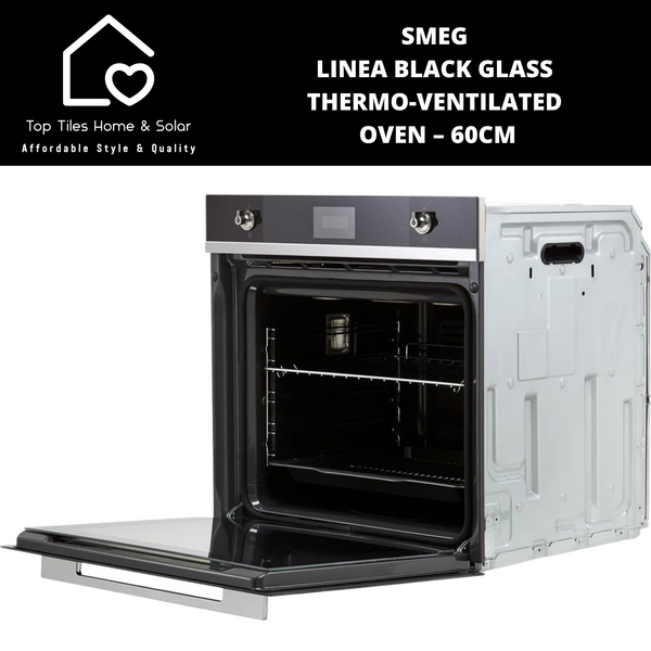 Smeg Linea Black Glass Thermo-Ventilated Oven – 60cm
