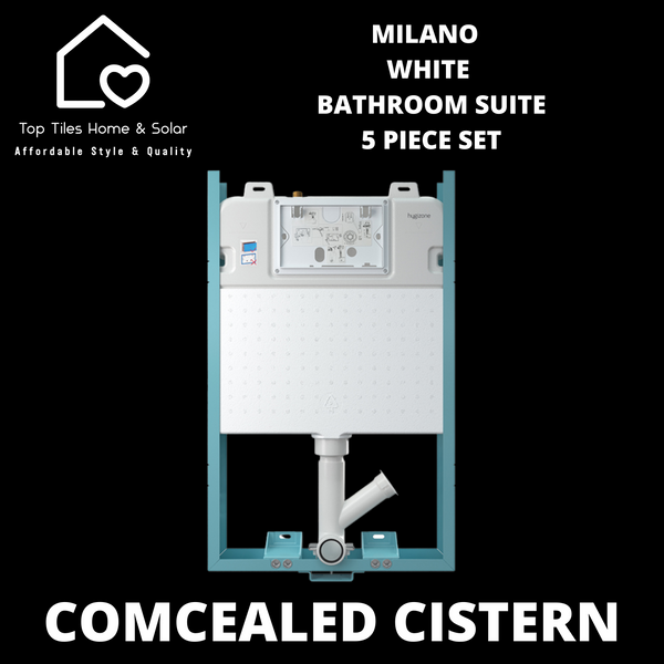 Milano White Bathroom Suite - 5 Piece Bathroom Set