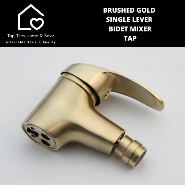 Brushed Gold Single Lever Bidet Mixer Tap