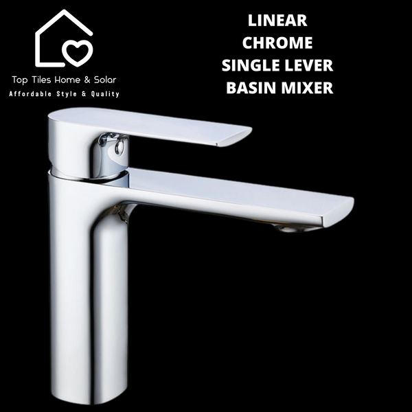 Linear Chrome Single Lever Basin Mixer