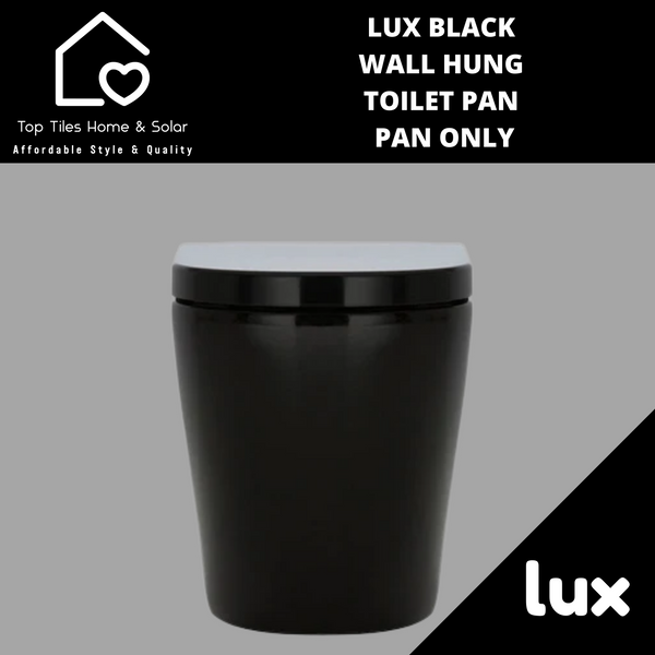 Lux Black Wall Hung Toilet Pan - Pan Only