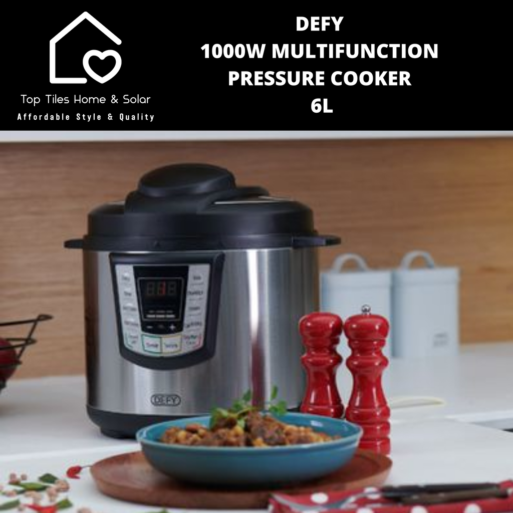 Defy 1000W Multifunction Pressure Cooker 6L PC600S Top Tiles Home Solar