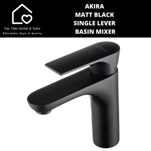 Akira Matt Black Single Lever Basin Mixer