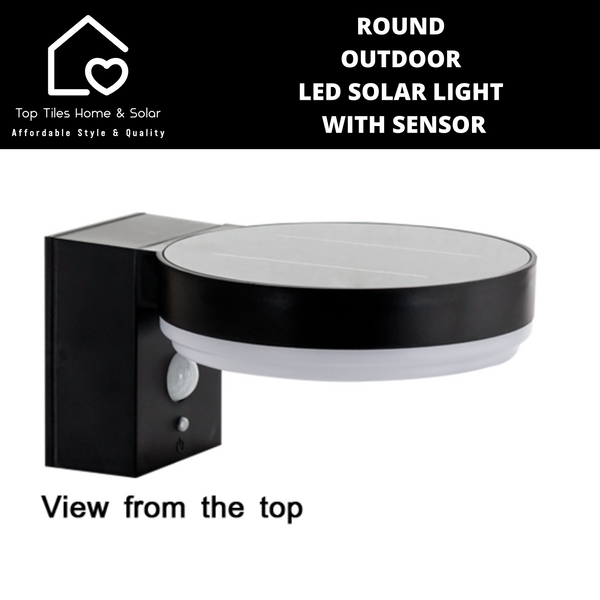 Round Outdoor LED Solar Light With Sensor