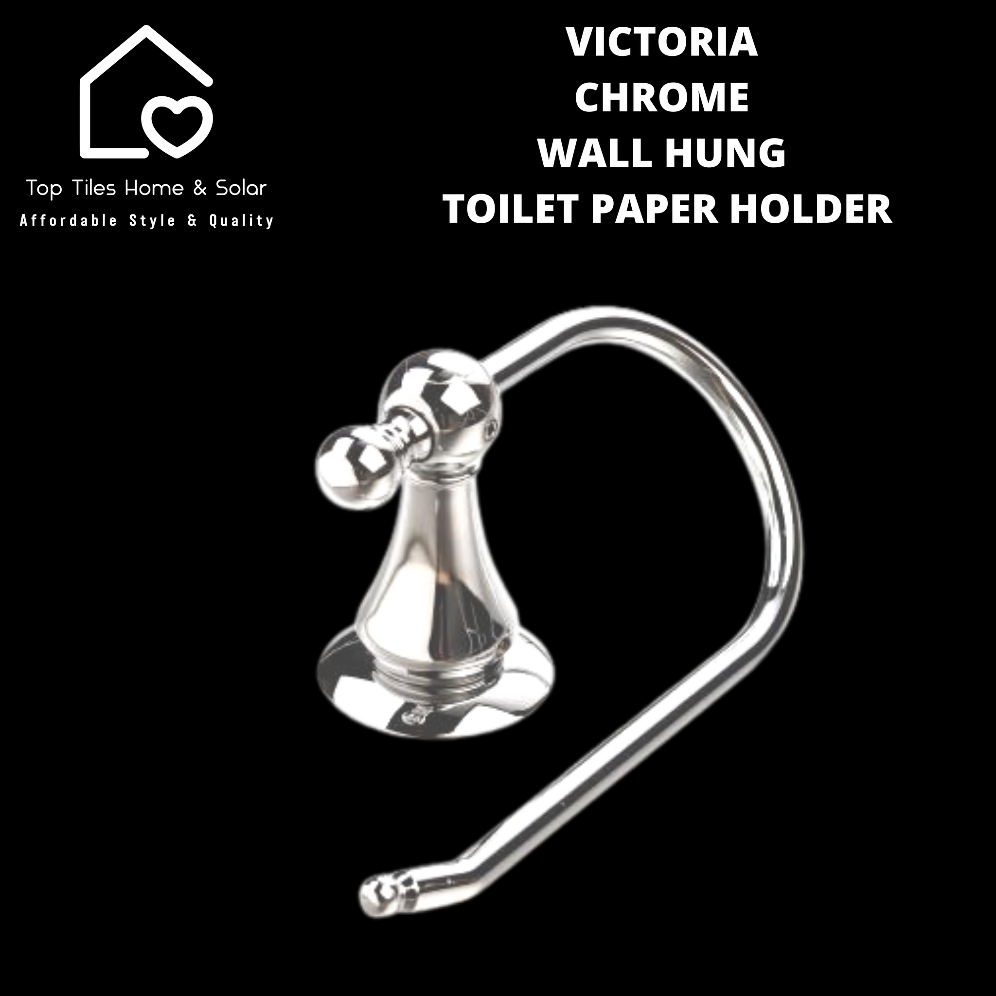 Victoria Chrome Wall Hung Toilet Paper Holder