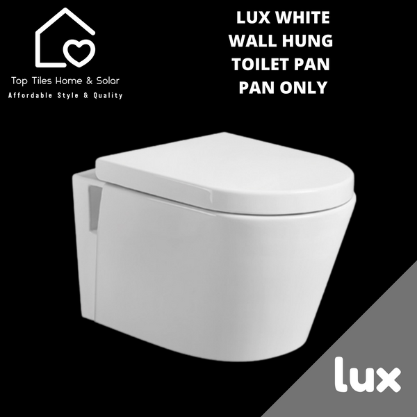 Lux White Wall Hung Toilet Pan - Pan Only
