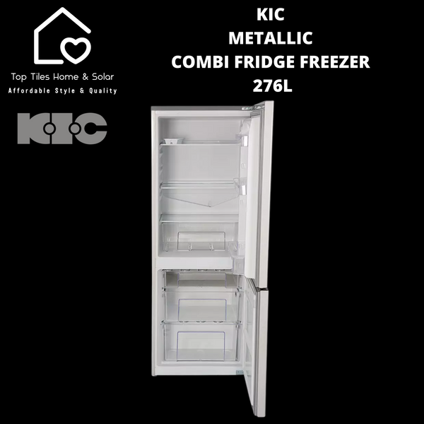 KIC Metallic Combi Fridge Freezer - 276L