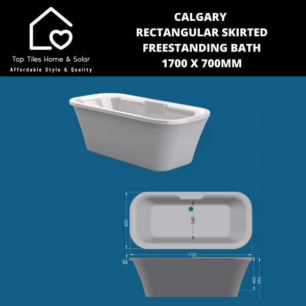 Calgary Rectangular Skirted Freestanding Bath - 1700 x 700mm