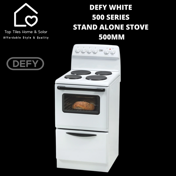 Defy White 500 Series Stand Alone 4 Plate Stove - 500mm