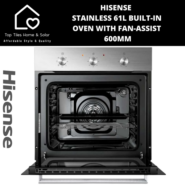 Hisense Stainless 61L Built-in Oven With Fan-Assist - 60cm