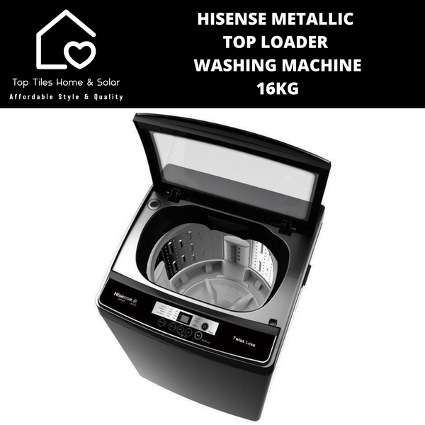 Hisense Metallic Top Loader Washing Machine - 16kg
