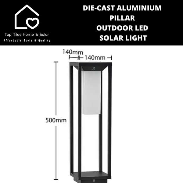 Die-Cast Aluminium Pillar Outdoor LED Solar Light