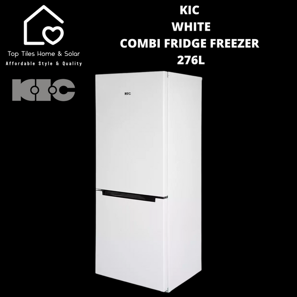 KIC White Combi Fridge Bottom Freezer - 276L