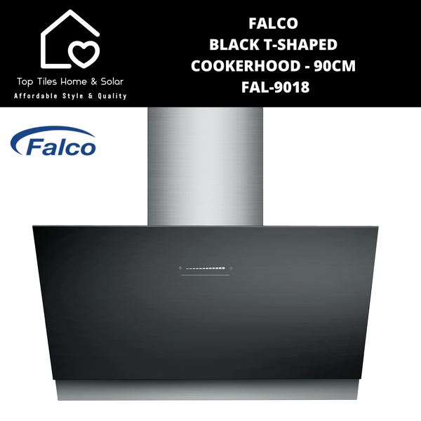 Falco Angled Black Glass Cookerhood - 90cm FAL-9088