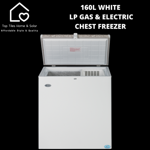 Zero White LP Gas & Electric Chest Freezer - 160L