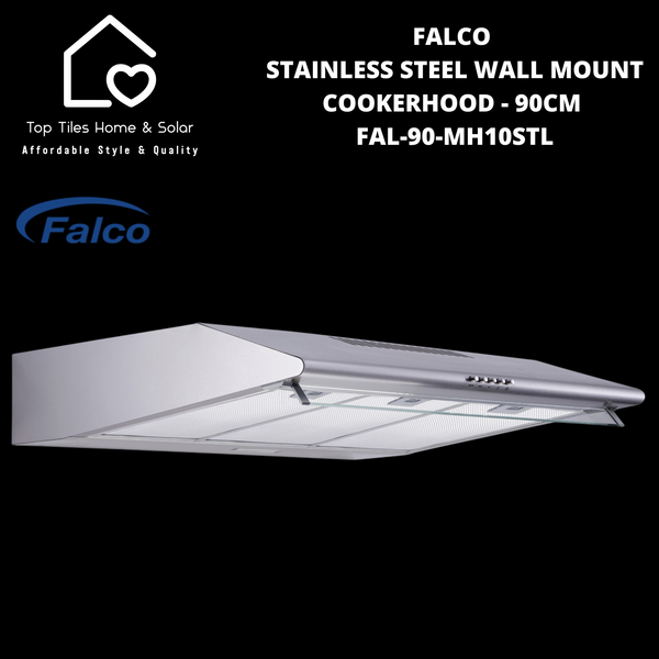 Falco Stainless Steel Wall Mount Cookerhood - 90cm FAL-90-MH10STL