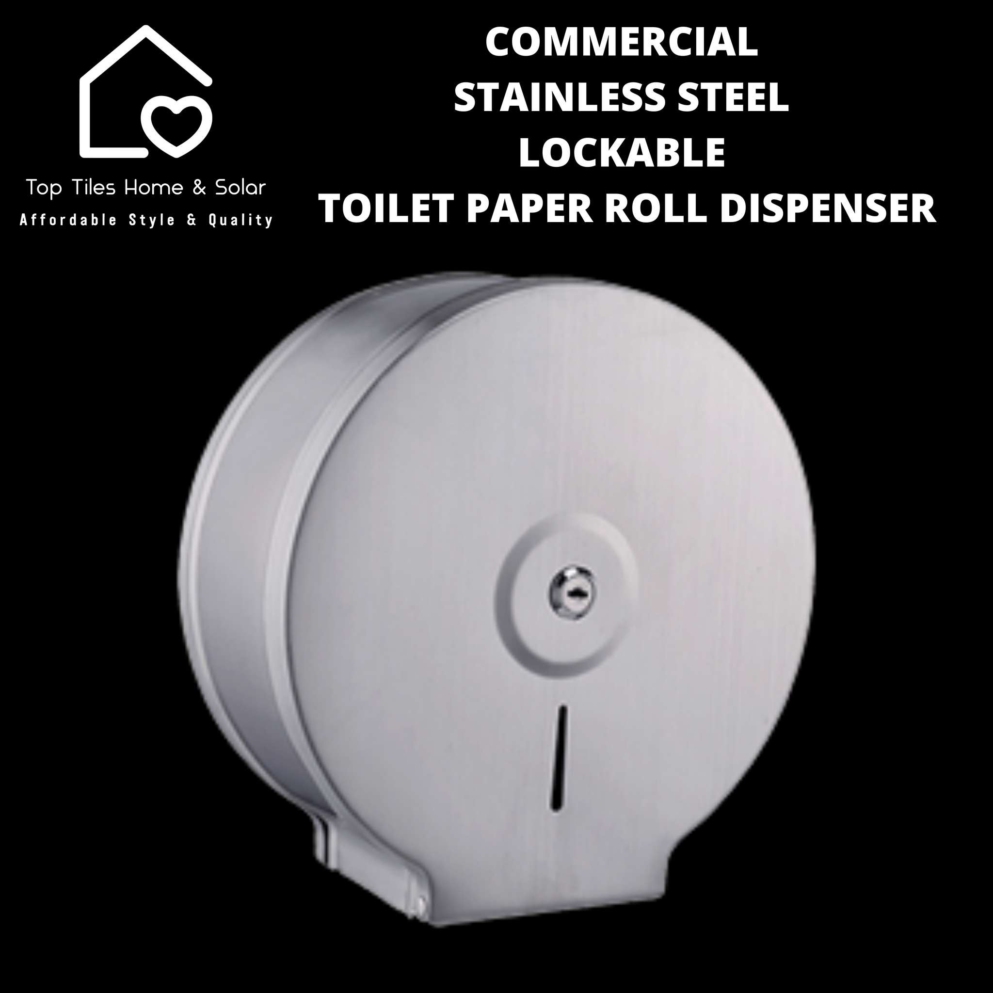 Commercial Stainless Steel Lockable Toilet Paper Roll Dispenser