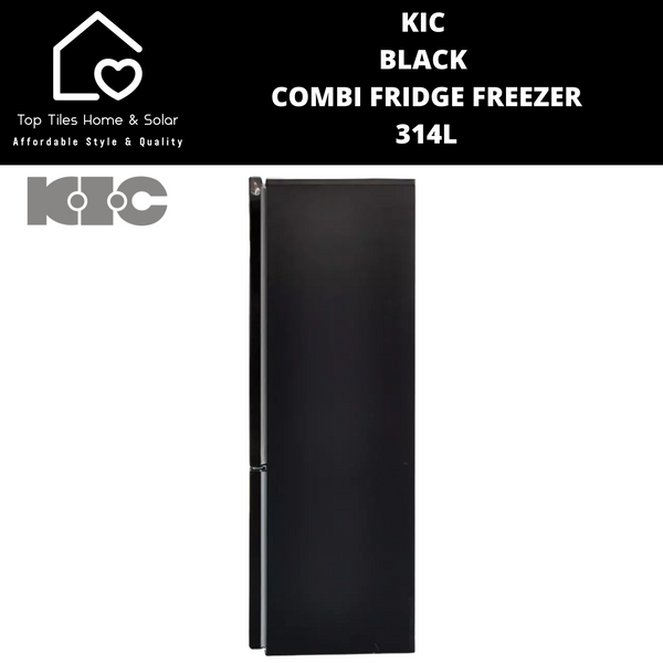 KIC Black Combi Fridge Freezer - 314L