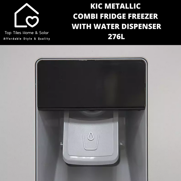 KIC Metallic Combi Fridge Freezer With Water Dispenser- 276L