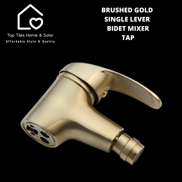 Brushed Gold Single Lever Bidet Mixer Tap