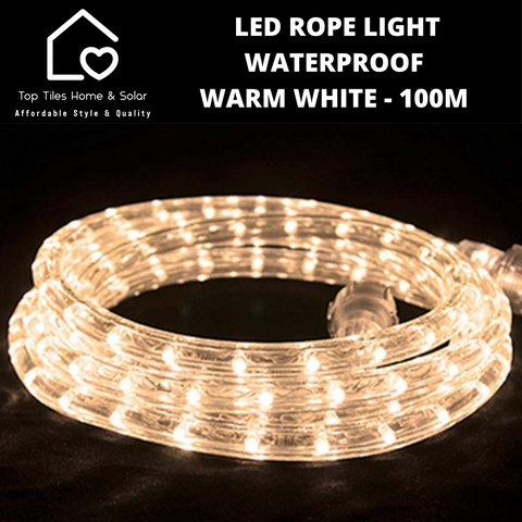 LED Rope Light Waterproof Warm White - 100m