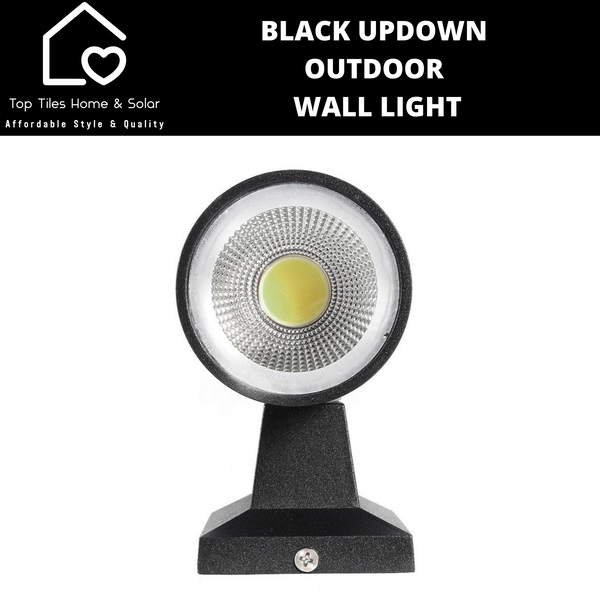 Black Updown Outdoor Wall Light Fitting