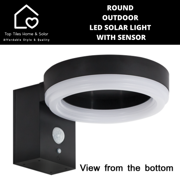 Round Outdoor LED Solar Light With Sensor