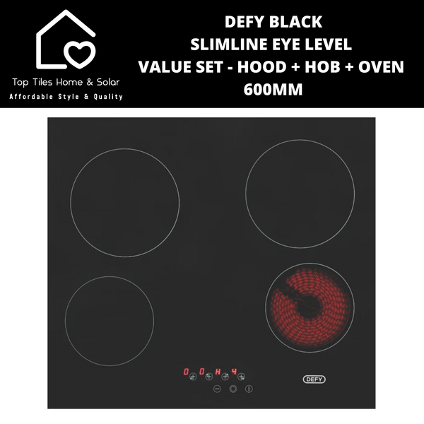Defy Black Slimline Value Set 1 - 600mm