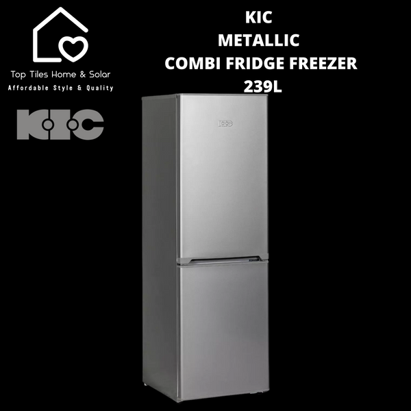 KIC Metallic Combi Fridge Freezer - 239L