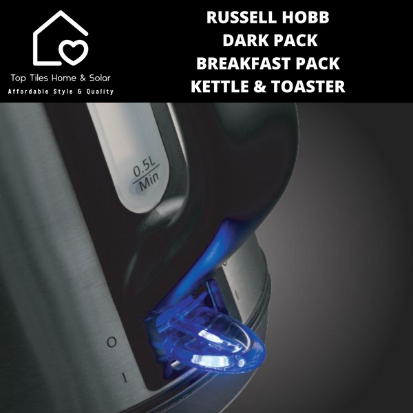Russell Hobbs Dark Pack Breakfast Pack - Kettle & Toaster