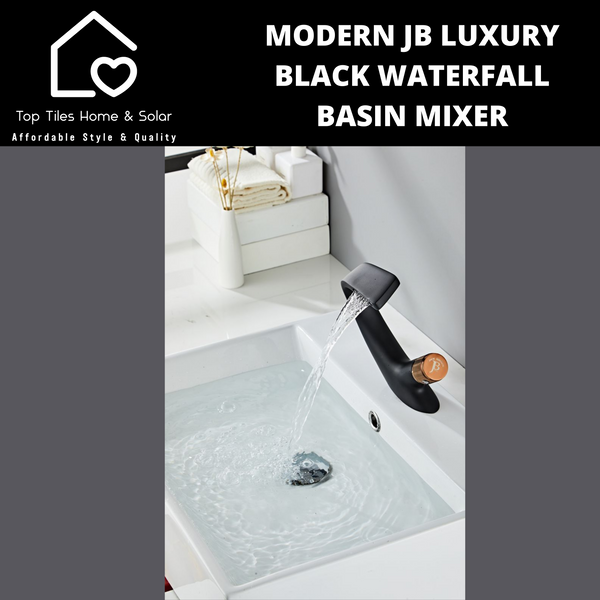 Modern JB Luxury Black Waterfall Basin Mixer