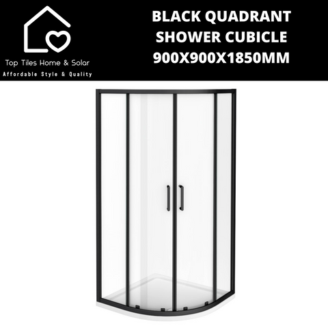 Black Quadrant Shower Cubicle - 900x900x1850mm
